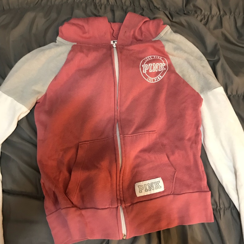 VS pink zip up hoodie